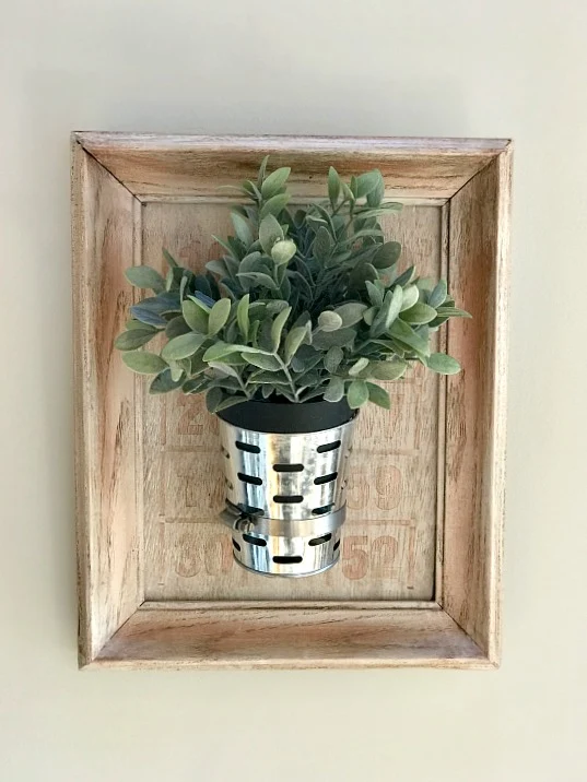 Thrifted Frame Olive Bucket Planter. Homeroad.net