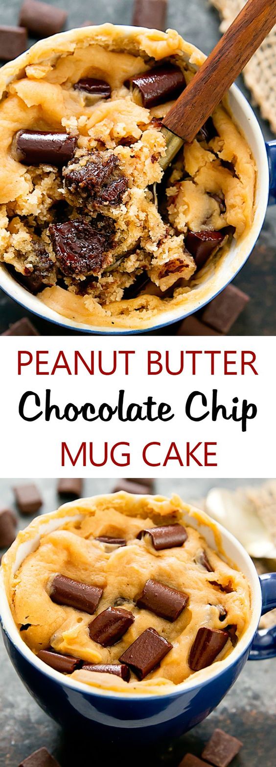 Peanut Butter Chocolate Chip Mug Cake Peanut Butter Chocolate Chip Mug Cake