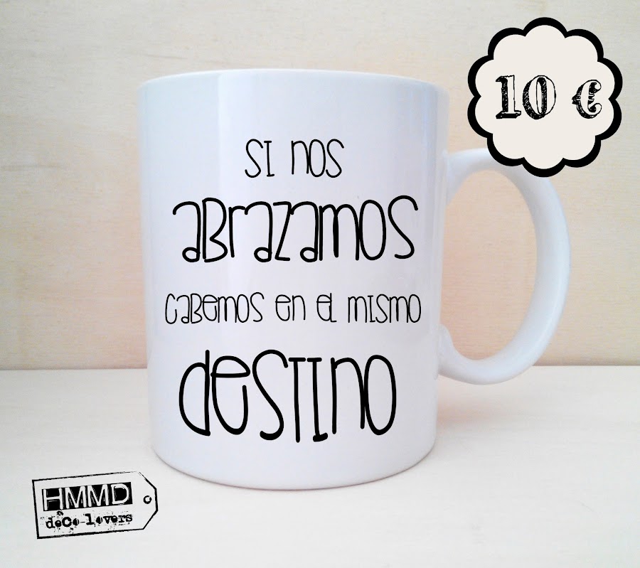 Tazas con mensajes de amor para empezar bien el día. Tazas románticas y baratas. Declara tu amor cada mañana. Declaración de amor, Acción Poética. No esperes a San Valentin. Mugs with romantic messages by HMMD Handmademaniadecor 