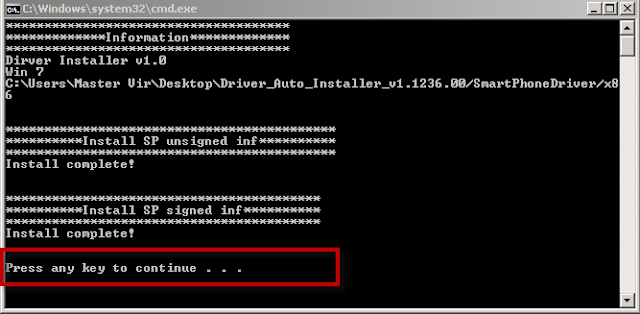 Driver auto installer done