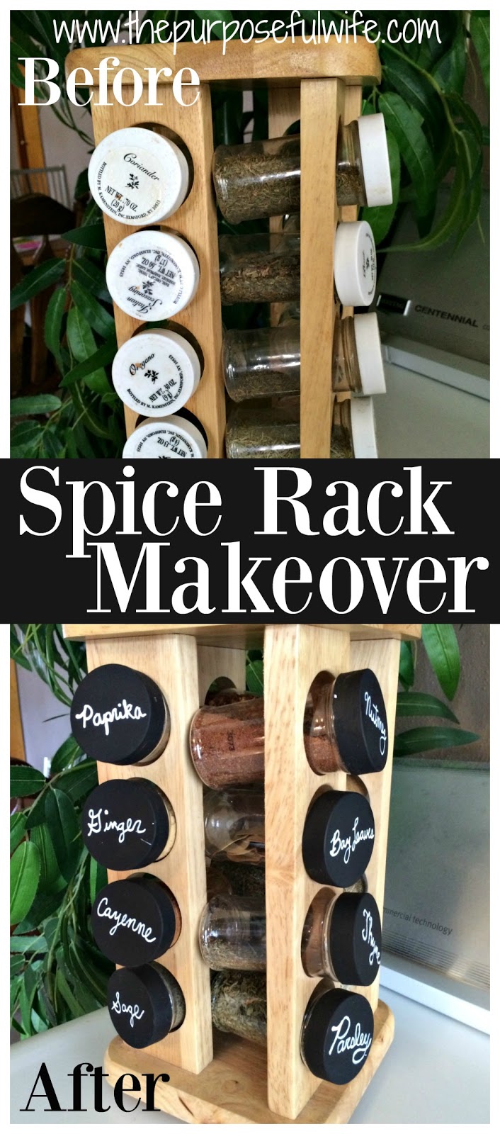 Spice Rack Organization DIY - Room for Tuesday Blog