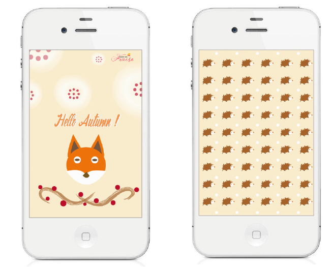 fonds d'écran DIY Iphone octobre hérisson renard