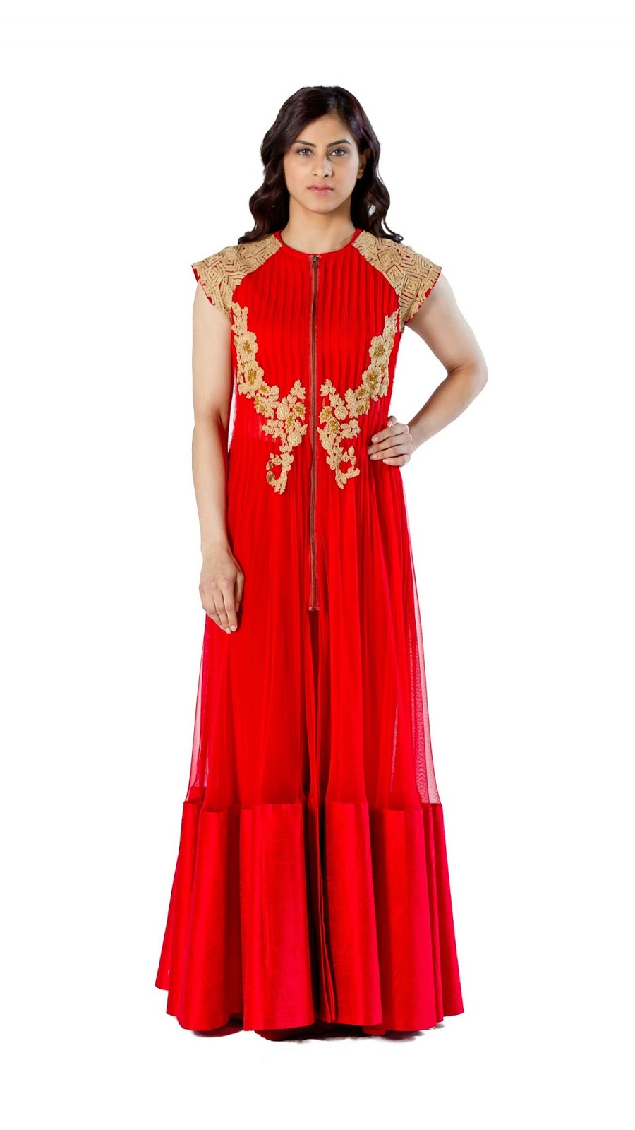 Fun Floral Long Length Anarkalis by Ridhi Mehra | Cheap Karen Millen