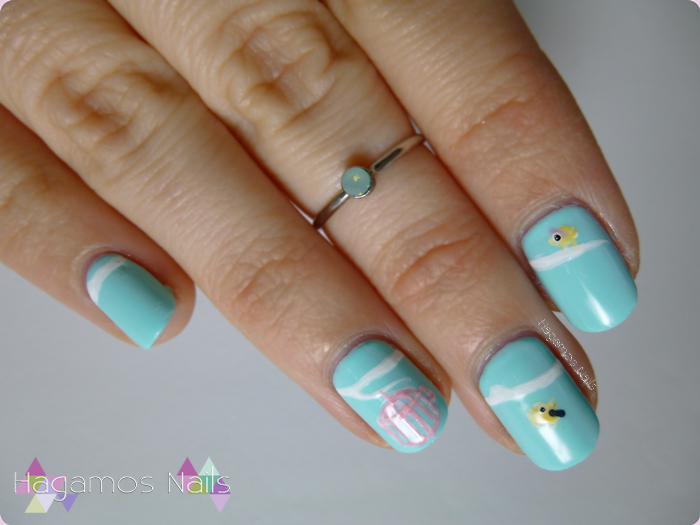 Pajarillos. #RetoTiposdeEsmaltes1minuto Hagamos Nails