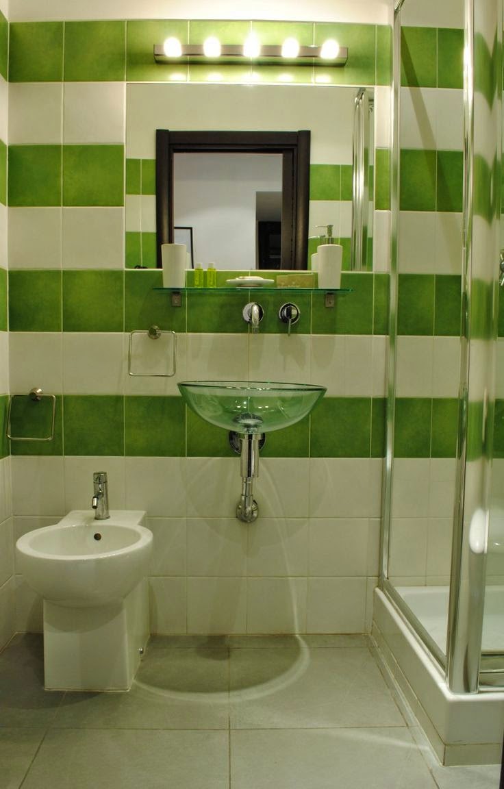 10 Baños decorados con verde - Colores en Casa