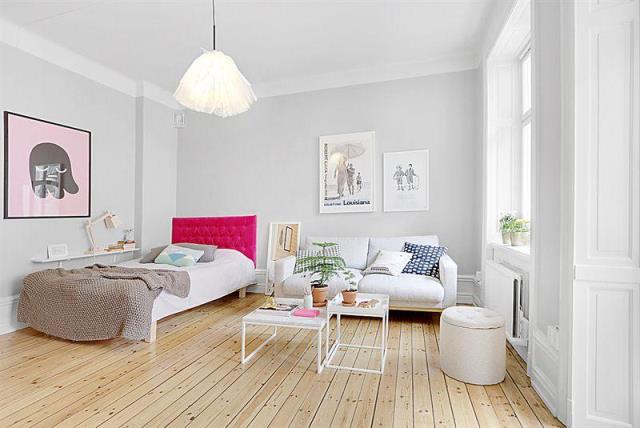 piso escandinavo blanco, gris y rosa piso escandinavo blanco, gris y rosa