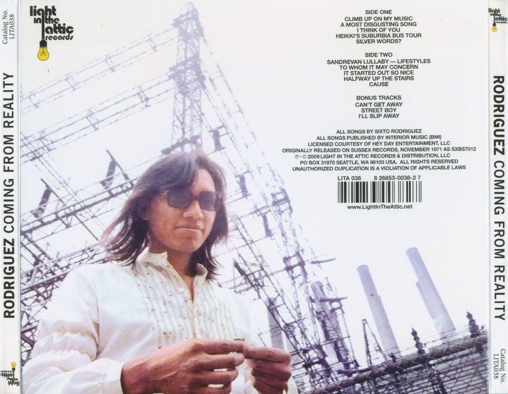 Johnkatsmc5 Rodriguez Coming From Reality 1971 Us Psych Folk Rock rodriguez coming from reality