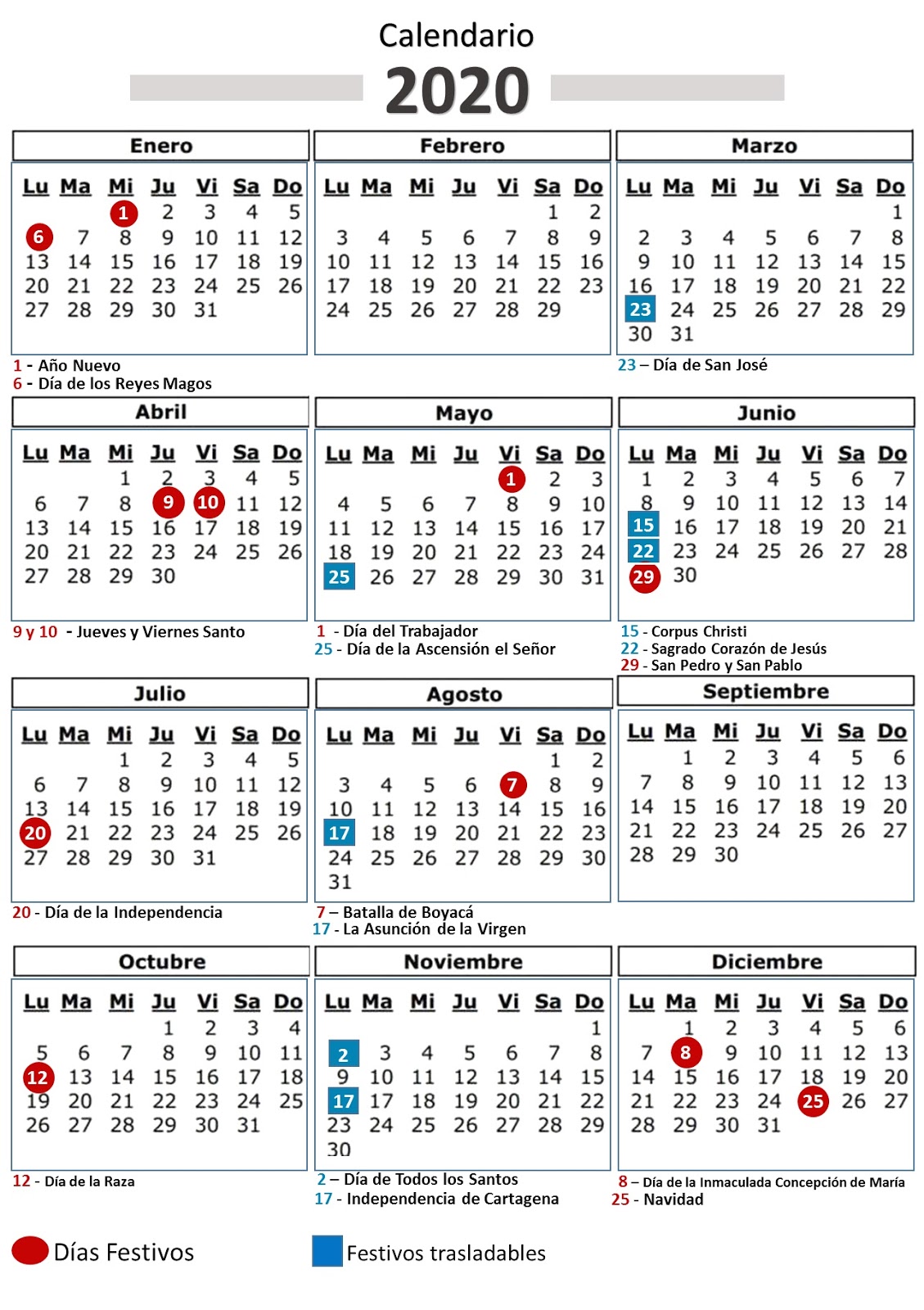 Calendario Colombia Con Días Festivos Archivos Centrópolis Vrogue