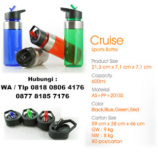 Tumbler Cruise, Botol Sport Cruise, Cruise Sports Bottle, Barang Promosi Custom Tumbler Cruise minuman Merchandise, Botol Minum Sedotan, Drinkware Sport Bottle