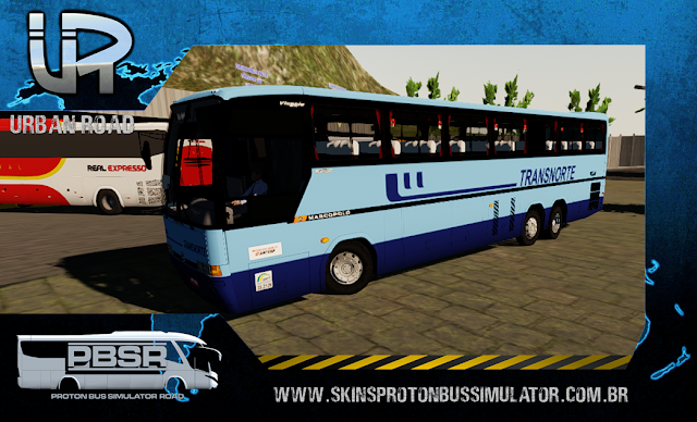 GV Viaggio Viação Transnorte Skin Proton Bus Simulator Road - GV 1150 MB 0400 RSD Viação Transnorte