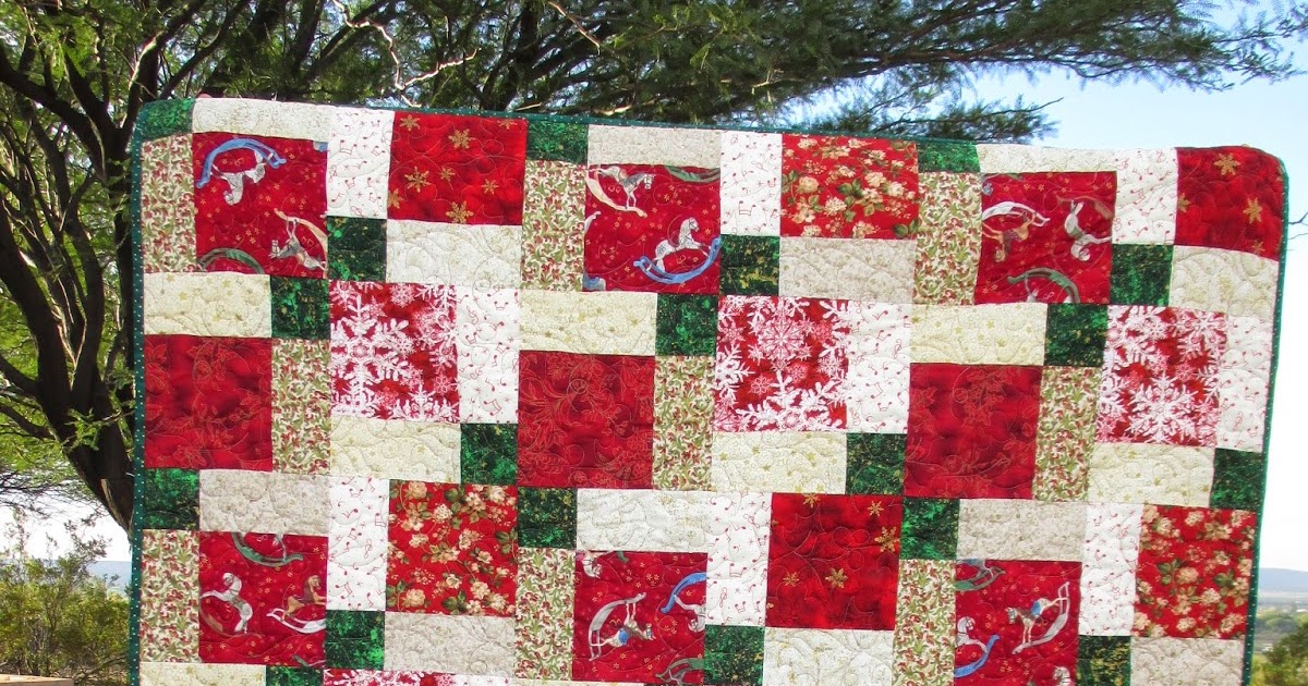 Colleen's Quilting Journey Travis' Disappearing Nine Patch Christmas Quilt