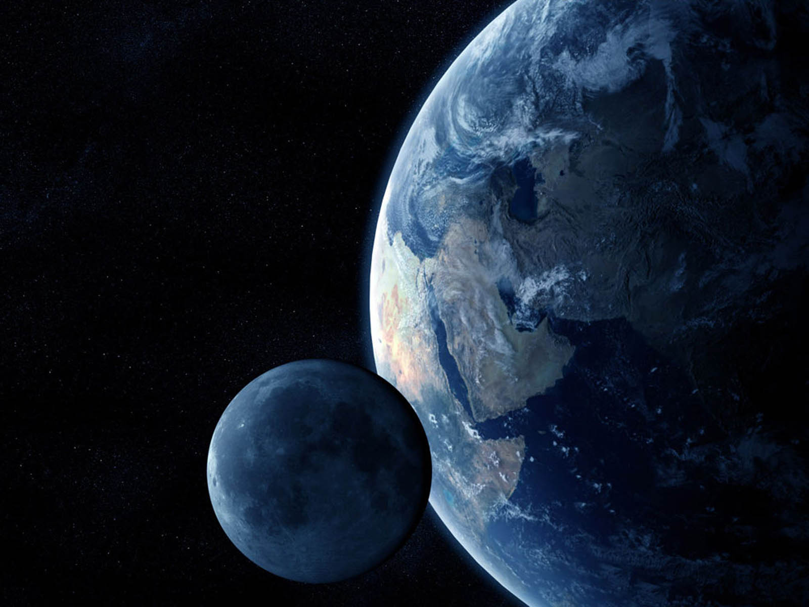 wallpaper: Earth And Moon Wallpapers