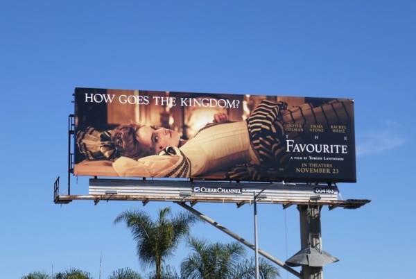 The Favourite movie billboard Santa Monica Boulevard Favourite movie billboard