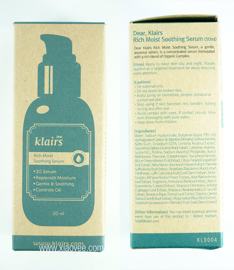Klairs Rich Moist Soothing Serum Review, Korean Klairs Skincare Brand, Wishtrend, No animal testing skincare, cruelty free skincare, paraben free skincare
