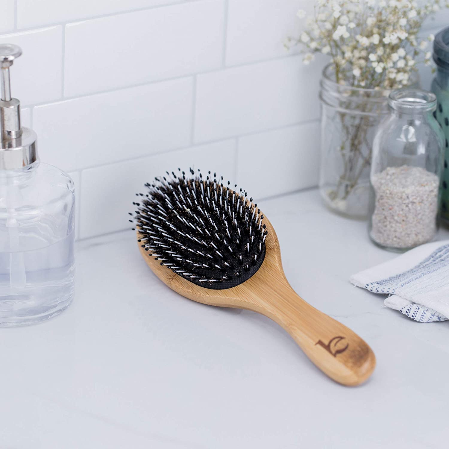 Beauty By Earth Boar Bristle Hair Brush A Boar Bristle Brush Is Made