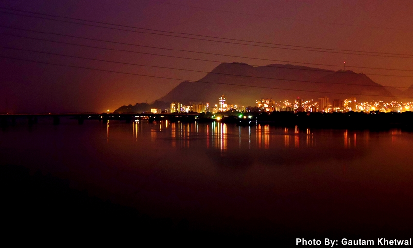 Thane - The Lake City: Thane City at Night during Diwali