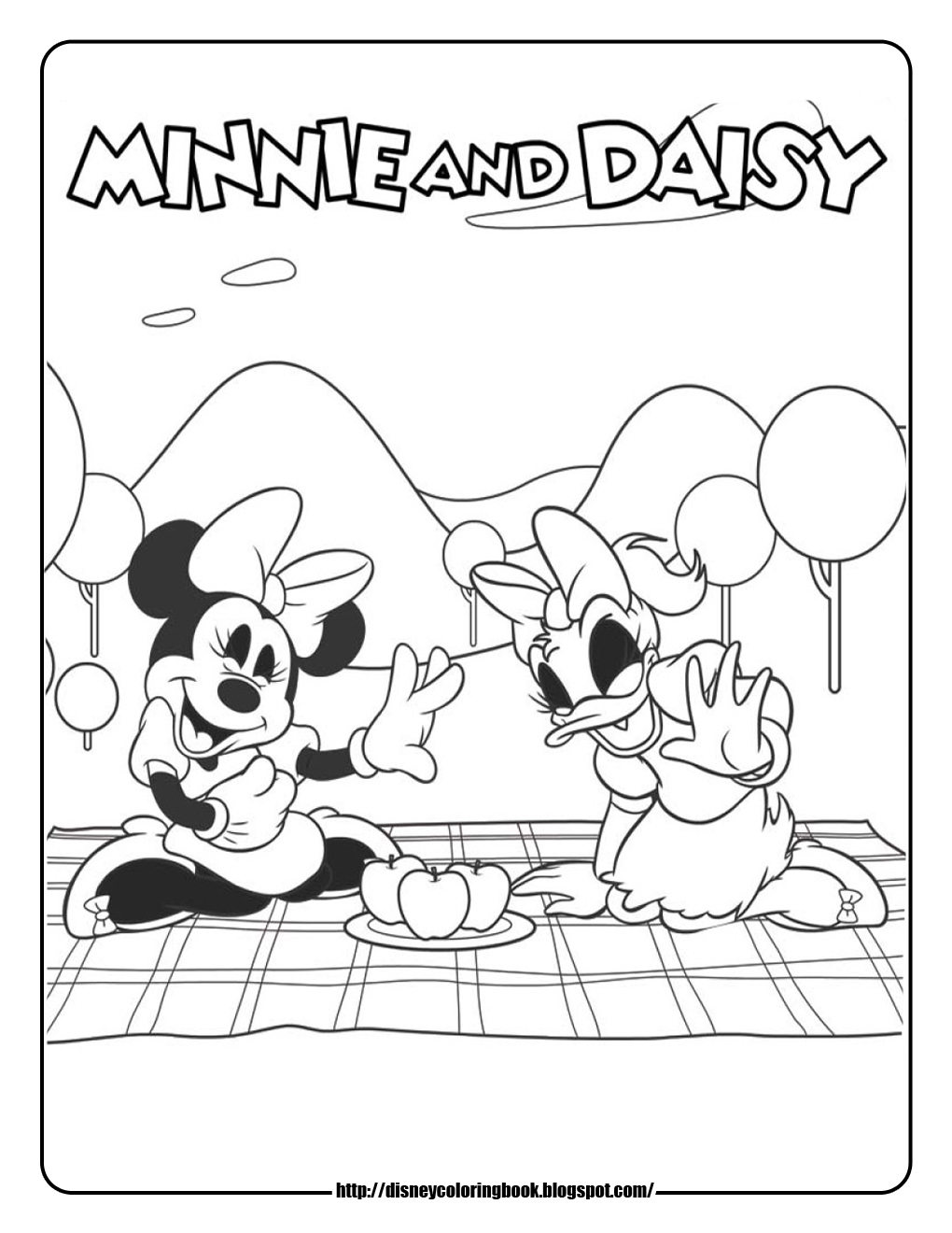 gardening mickey and minnie coloring pages - photo #37