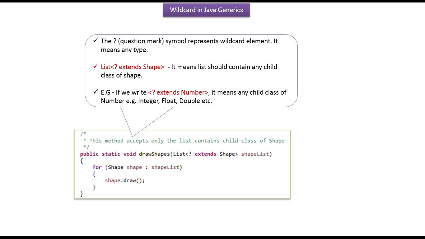 Wildcards and Subtyping (The Java™ Tutorials > Learning the Java