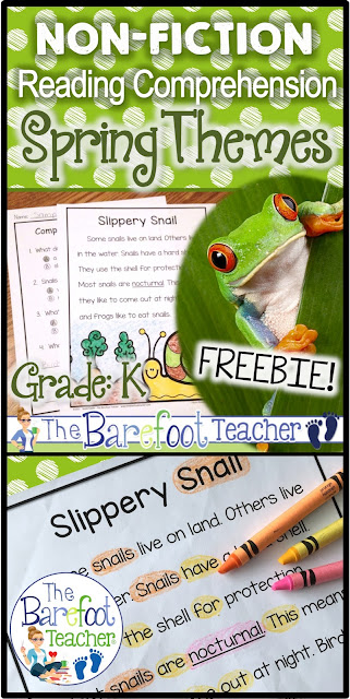 Help your Kindergarten students develop confidence in their reading comprehension abilities while learning about spring at the same time! This free download will go right along with the other Spring activities and crafts you have planned for your class. The strategies used with these worksheets will feel more like playing you are playing games with your student than it will reading! 