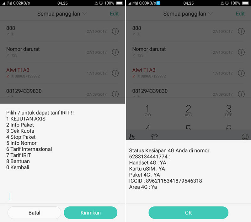 Cara Cek Nomor AXIS Arlina Tech