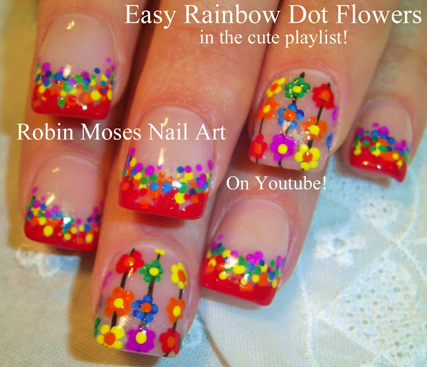 nail art robin moses "flower