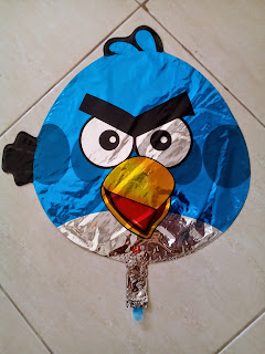 Foil Character Angry Bird Metalik Biru