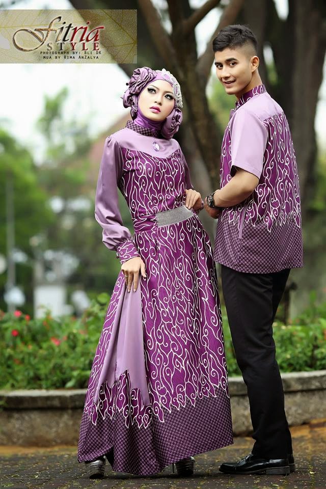 16 Contoh Model Batik  Muslim  Pesta  Modern Terbaik 