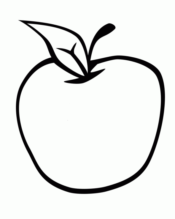 half apples coloring pages - photo #43