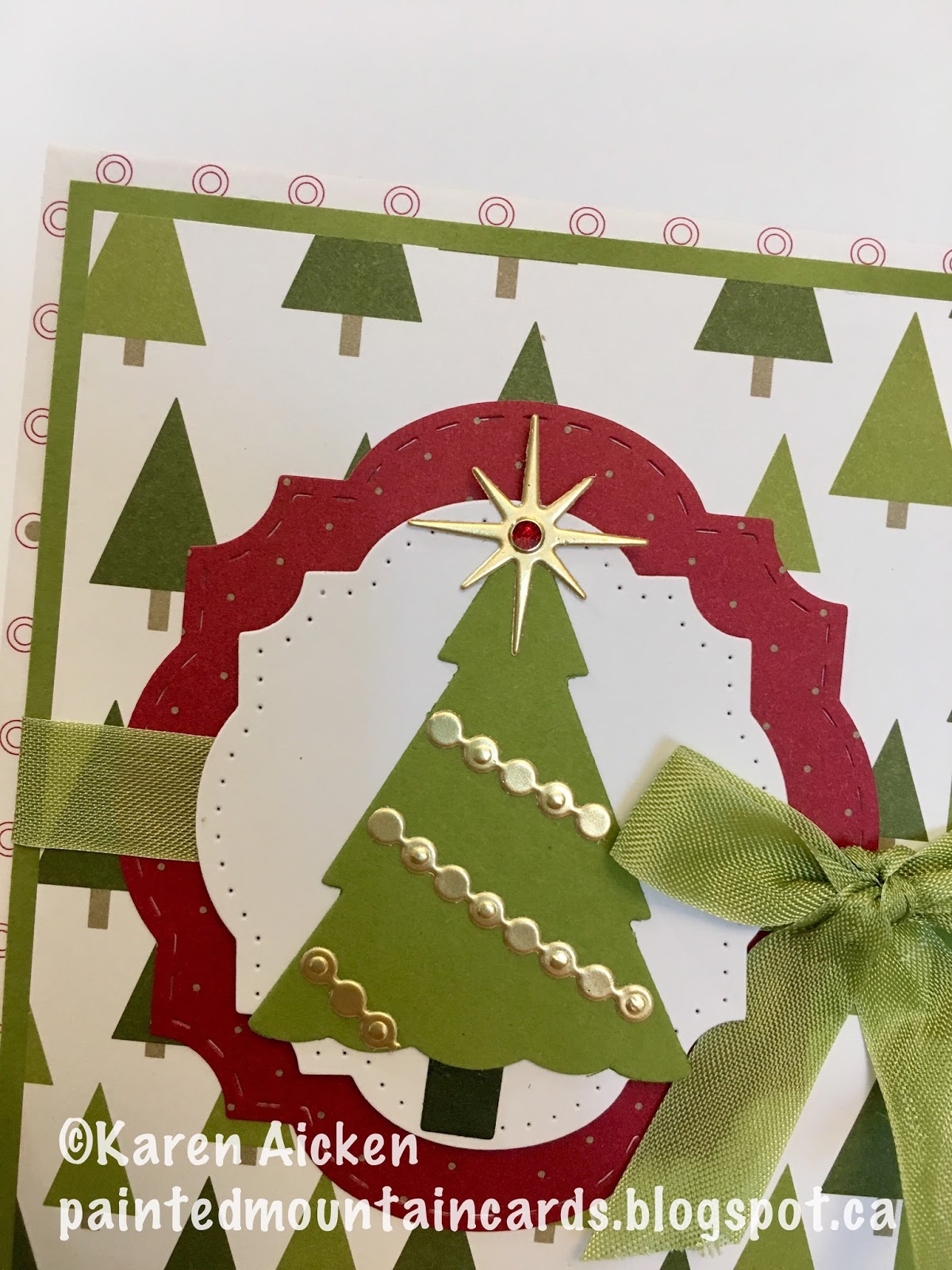 Painted Mountain Cards: Evergreen Pop-Up Holiday Card