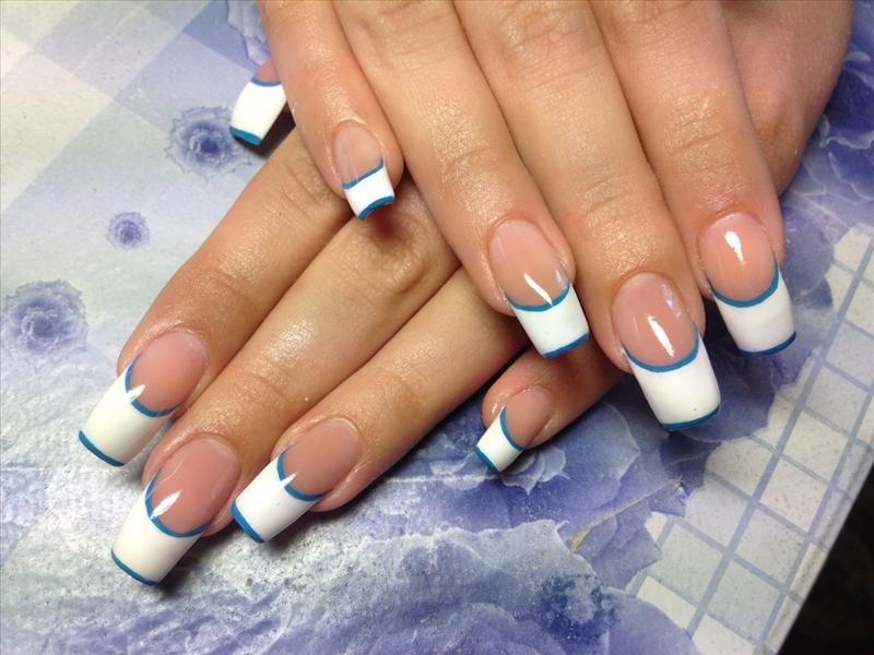 4. French Manicure with 3D Flower Nail Art - wide 11