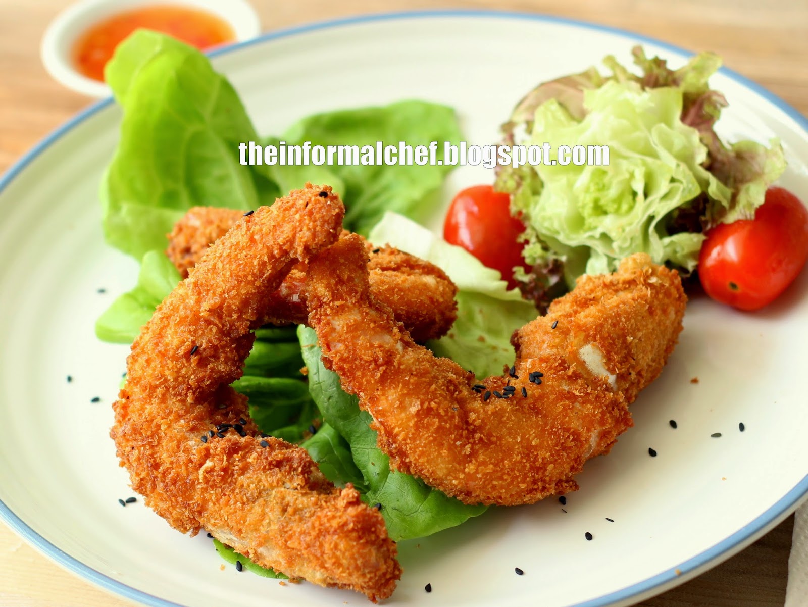 The Informal Chef Easy Breaded Prawn Recipe 面包屑炸大虾作法
