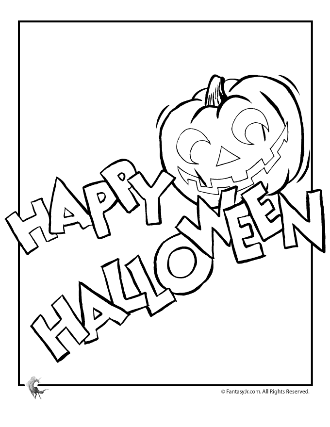 halloween coloring happy fall cute letters printable drawings template clipart pumpkin prints witch use cat activities printer block send button