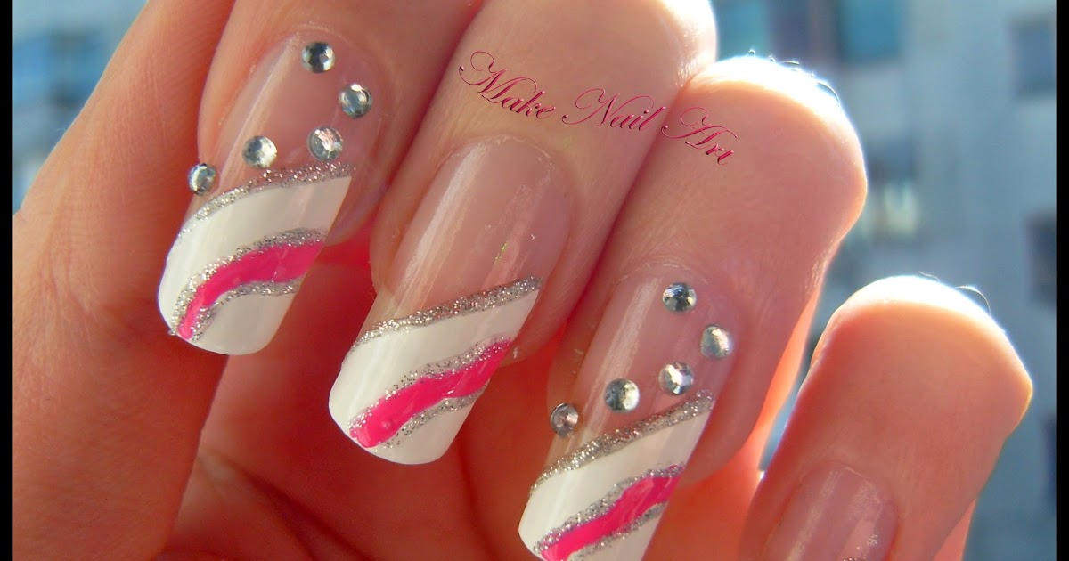 1. Pink and White Nail Design - wide 11