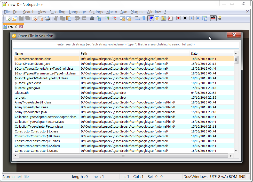  notepad open file in solution 