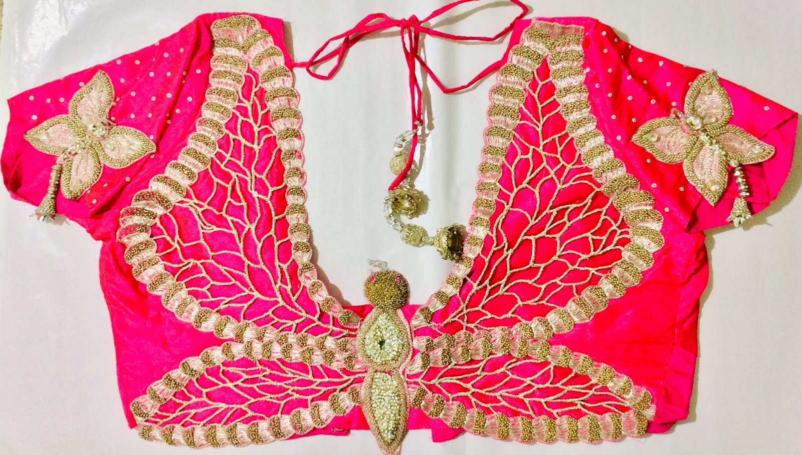 Butterfly embroidery with tracing paper