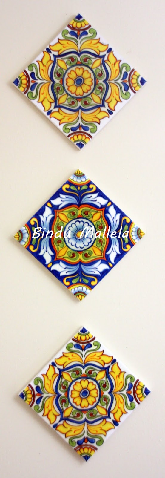 crazy for colors! Ceramic tiles on canvas...