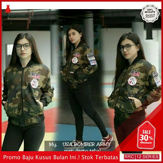 RRC112U48 Usa Terbaru Bomber Army Despo Wanita Terbaru BMGShop