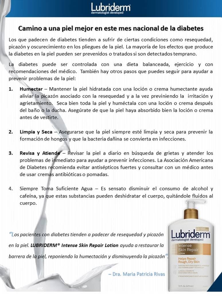 diabetes picazón loción para la piel