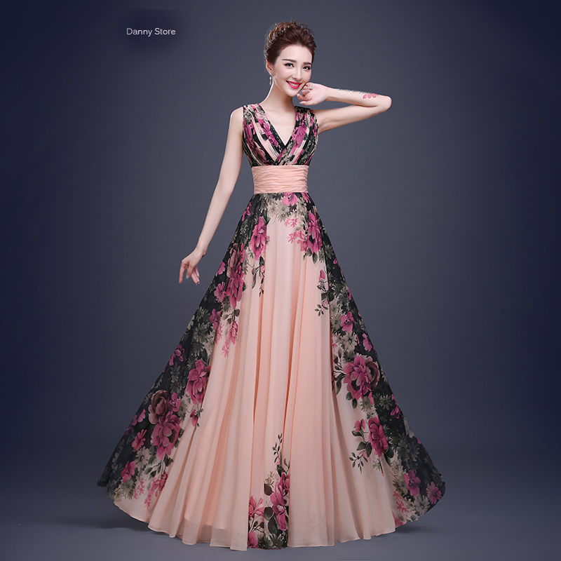 UK fashion style Classic long formal dresses