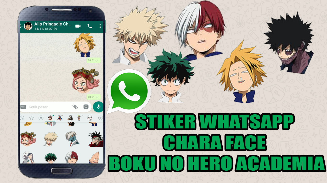 Download Stiker Whatsapp Anime Boku No Hero Academia Character Face