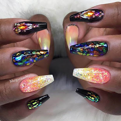 31+ Latest Black Coffin Nails Ideas Collection For Summer Occasions We think that black is one of the most trendy nail colors 31+ Latest Black Coffin Nails Ideas Collection For Summer Occasions