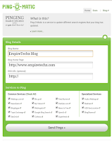 Pinging sites Best sites to use in Pinging your Blog/Website for higher Traffic, strong SEO/better popularity in Search Engines