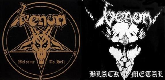 portadas de los disco de Venos 'Welcome to hell' y 'Black metal'