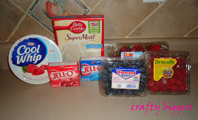 Crafty Biggers: Red, White & Blue Jello Cake
