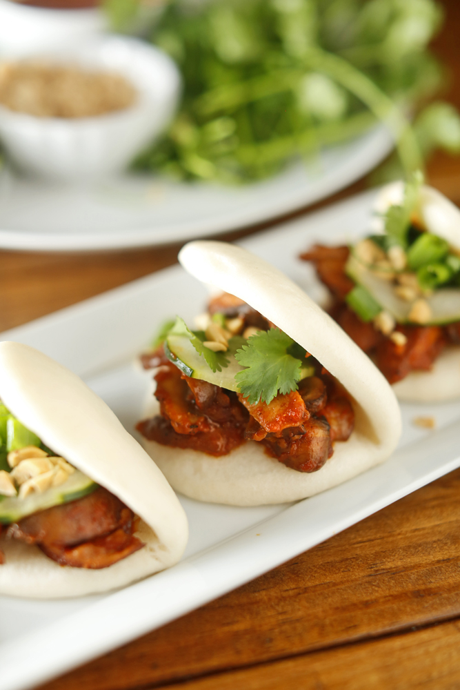 The Chubby Vegetarian Vegetarian Korean BBQ Mushroom Steamed Buns