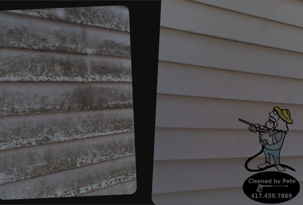 House Washing Springfield MO. Cleaned by Pete mobile contract cleaners