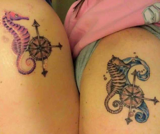 Essas melhor amigo do cavalo-marinho tatuagens
