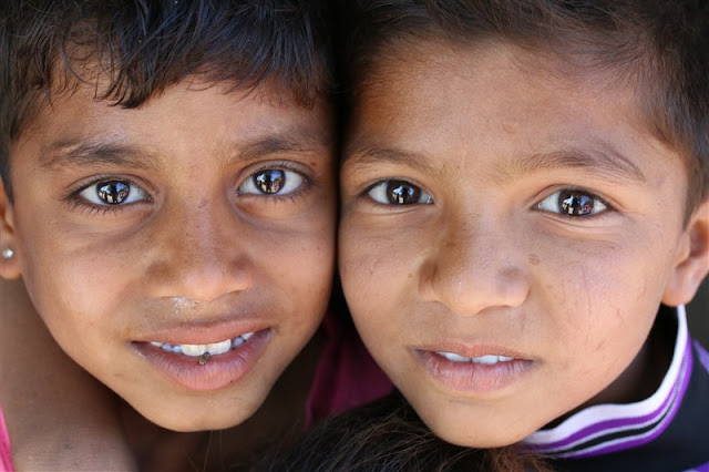 portrait children gujarat india aanganwadi