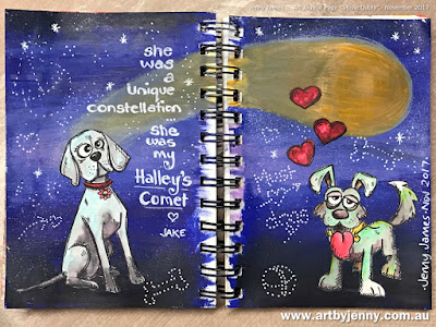 Finished mixed media journal page by Jenny James