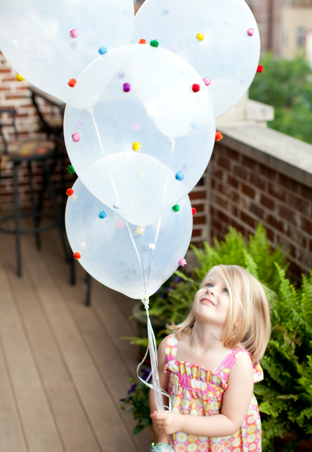 Pom pom balloons!